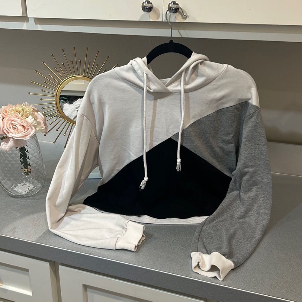 Crop Hoodie Multi Colored
